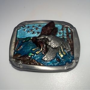 C&J mallard ducks 1023 1985 vtg belt buckle